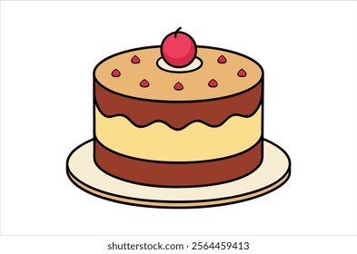 cake vector,  icon vector illustration, cake silhouette of a cake isolated on a white background, eps, png,   vector,