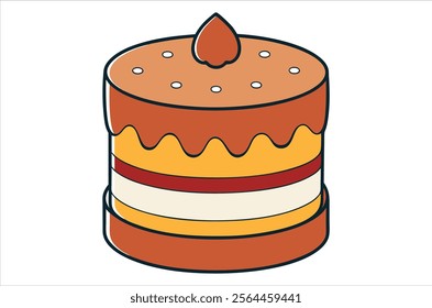 cake vector,  icon vector illustration, cake silhouette of a cake isolated on a white background, eps, png,   vector,