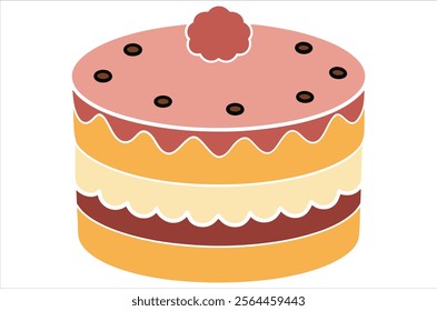 cake vector,  icon vector illustration, cake silhouette of a cake isolated on a white background, eps, png,   vector,