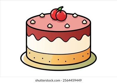 cake vector,  icon vector illustration, cake silhouette of a cake isolated on a white background, eps, png,   vector,