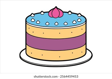 cake vector,  icon vector illustration, cake silhouette of a cake isolated on a white background, eps, png,   vector,