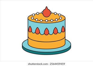 cake vector,  icon vector illustration, cake silhouette of a cake isolated on a white background, eps, png,   vector,