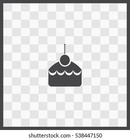 Cake vector icon. Isolated illustration. Business picture.