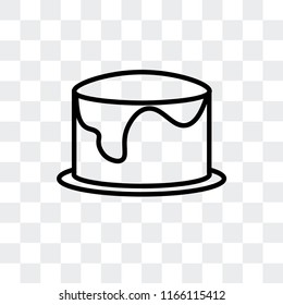 Cake vector icon isolated on transparent background, Cake logo concept