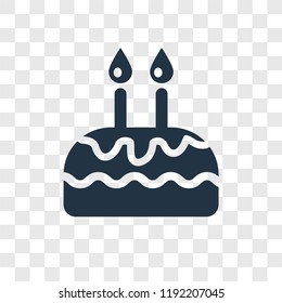 Cake vector icon isolated on transparent background, Cake transparency logo concept