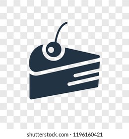Cake vector icon isolated on transparent background, Cake transparency logo concept
