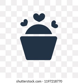 Cake vector icon isolated on transparent background, Cake transparency concept can be used web and mobile