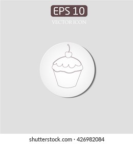 cake vector icon. logo confectionery