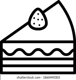 Icono de tarta en el estilo de contorno