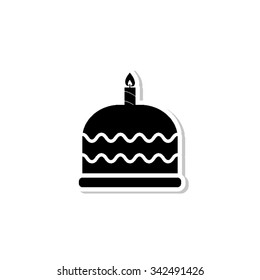 cake - vector icon with shadow