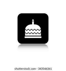 cake - vector icon  with shadow