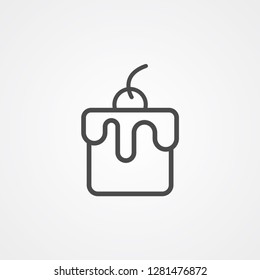 Cake vector icon sign symbol