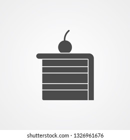 Cake vector icon sign symbol