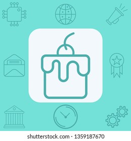 Cake vector icon sign symbol
