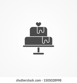Cake vector icon sign symbol