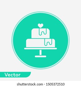 Cake vector icon sign symbol