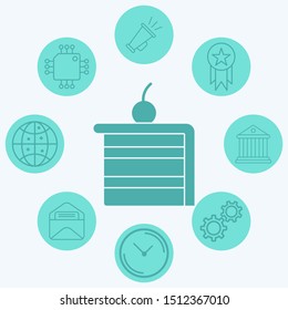 Cake vector icon sign symbol