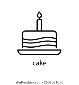 cake vector icon stock illustration