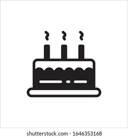 Cake vector icon. Tasty cake flat sign design. Tart symbol pictogram.