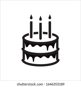 Cake vector icon. Tasty cake flat sign design. Tart symbol pictogram.