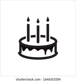 Cake vector icon. Tasty cake flat sign design. Tart symbol pictogram.