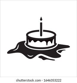 Cake vector icon. Tasty cake flat sign design. Tart symbol pictogram.