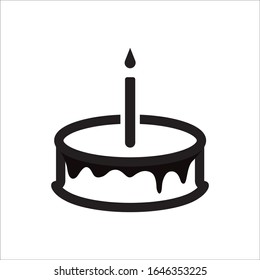 Cake vector icon. Tasty cake flat sign design. Tart symbol pictogram.