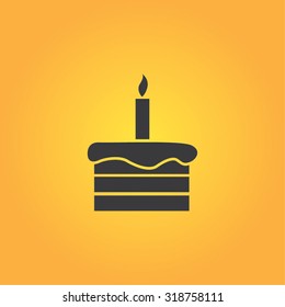 Cake vector icon for web and mobile