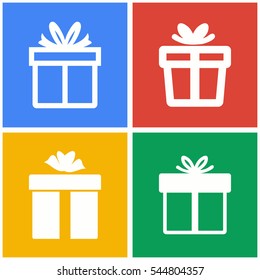 Cake vector icons set. White illustration isolated for graphic and web design.