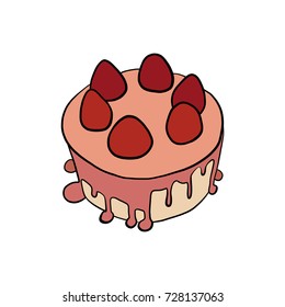 Cake, vector illustration 