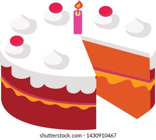 Cake vector illustration 3D Colorful sweet cakes 