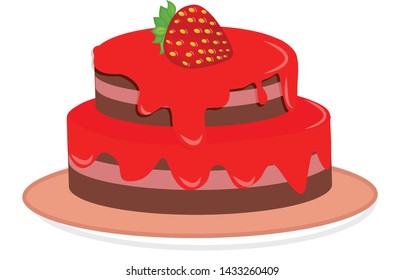 cake vector illustration 3D Colorful sweet cakes