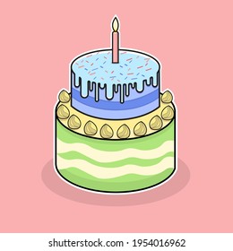 cake vector illustration for birthday and special occation