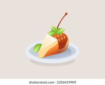 cake vector illustration, chocolate and cheese cake vector illustration
