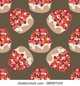 Cake, vector illustration, desert, tasty food, pattern