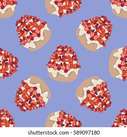 Cake, vector illustration, desert, tasty food, pattern