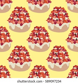 Cake, vector illustration, desert, tasty food, pattern