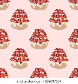 Cake, vector illustration, desert, tasty food, pattern