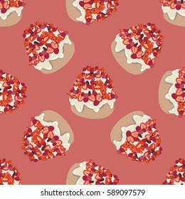 Cake, vector illustration, desert, tasty food, pattern
