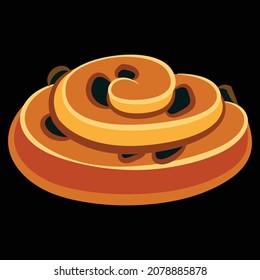 diseño de ilustración de vector de pastel