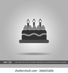 cake vector illustration eps10 on grey background