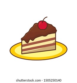 Cake vector illustration isolated on white background. Cake clip art