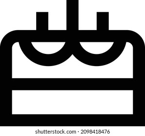 cake vector illustration isolated on a transparent background. stroke vector icons for concept or web graphics.