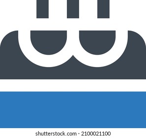 cake vector illustration isolated on a transparent background. glyph vector icons for concept or web graphics.