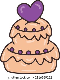 cake Vector illustration on a transparent background.Premium quality symmbols.Vector line flat icon for concept and graphic design.
