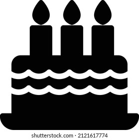 Cake Vector illustration on a transparent background.Premium quality symmbols.Glyphs vector icon for concept and graphic design.