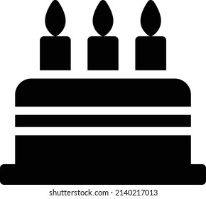 Cake Vector illustration on a transparent background.Premium quality symmbols.Glyphs vector icon for concept and graphic design. 