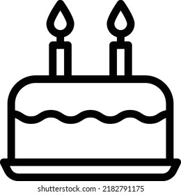 cake Vector illustration on a transparent background. Premium quality symmbols. Thin line vector icons for concept and graphic design. 
