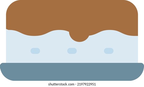 ilustración de vector de pastel en un fondo transparente.Símbolos de calidad premium.Icono de vector de trazo para el concepto y el diseño gráfico.