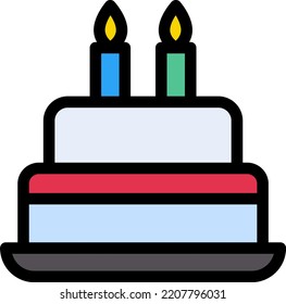 cake Vector illustration on a transparent background.Premium quality symmbols.Stroke vector icons for concept and graphic design.